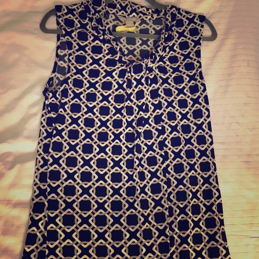 Geometric sleeveless blouse by Banana Republic